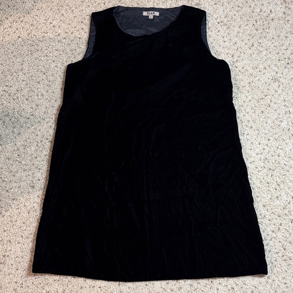 Flax black sleeveless knee length elegant dress size XL - Picture 1 of 7
